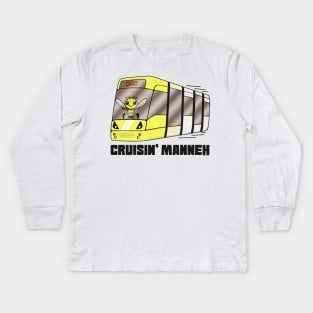 Cruisin' Manneh (Cruising Manchester Metrolink tram) Kids Long Sleeve T-Shirt